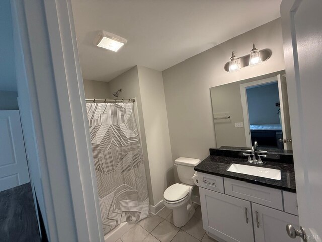 49 Cuddington Ln, Lynchburg, VA 24501 - full bath featuring toilet, vanity, tile patterned flooring, and a shower with curtain