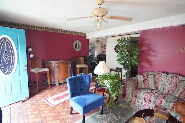 134 Napier Dr, Concord, VA 24538 - living area featuring ceiling fan