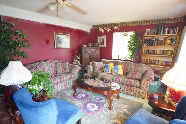 134 Napier Dr, Concord, VA 24538 - living room featuring ceiling fan
