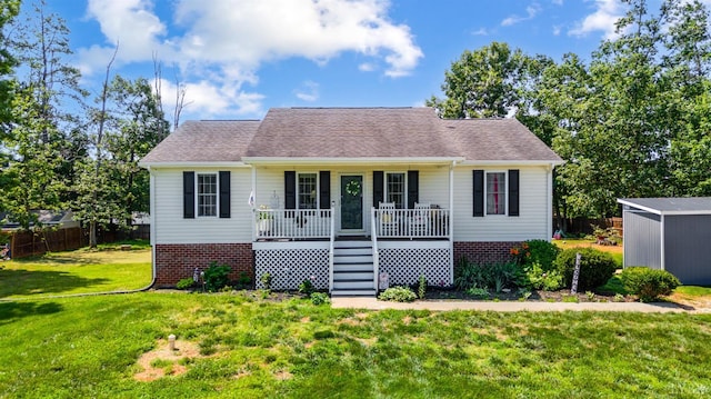 343 Soybean Dr, Appomattox, VA 24522 - view of front of property featuring covered porch and stairs