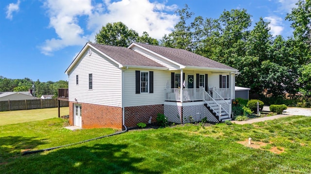 343 Soybean Dr, Appomattox, VA 24522 - view of front of property with a porch, a shingled roof, and stairs