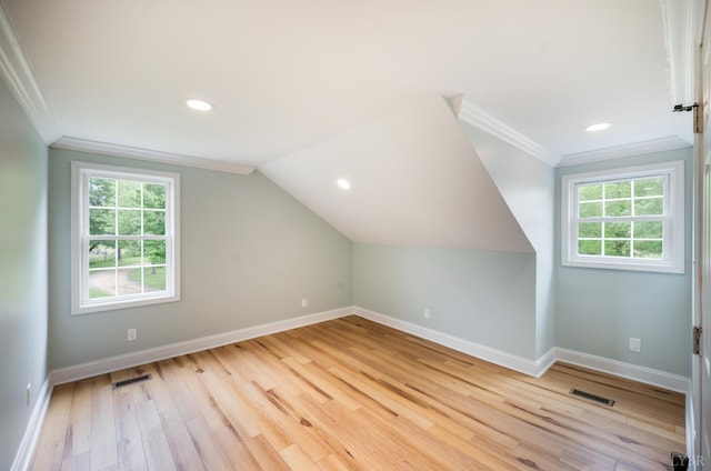 7845 Bear Creek Rd, Gladys, VA 24554 - bonus room featuring healthy amount of natural light, light wood-style floors, recessed lighting, and lofted ceiling