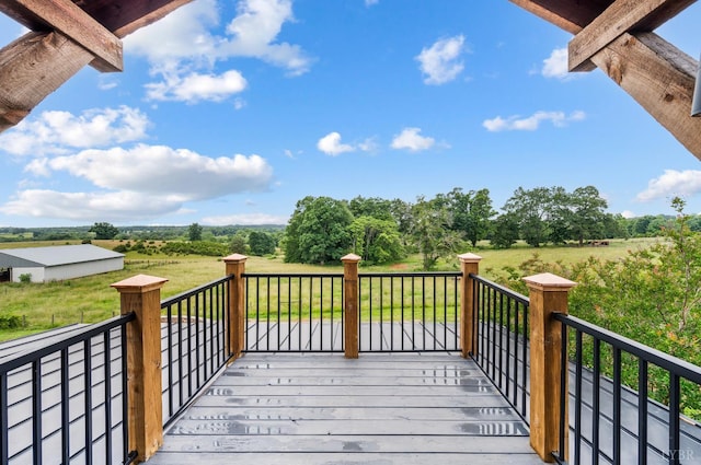 7845 Bear Creek Rd, Gladys, VA 24554 - wooden deck with view of wooded area