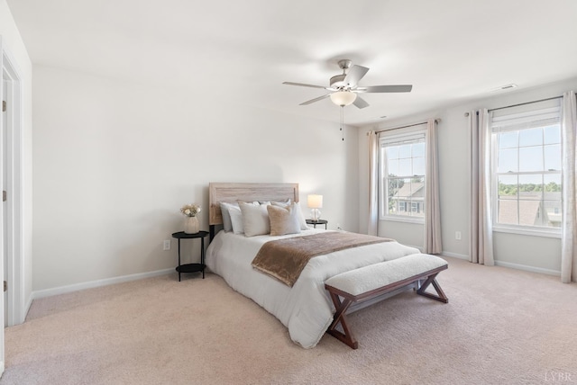 189 Traverse Dr, Evington, VA 24550 - bedroom with light carpet and ceiling fan