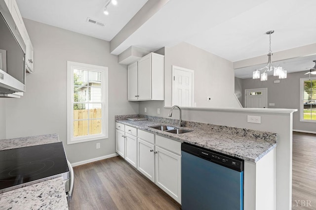 419 Wadsworth St, Lynchburg, VA 24501 - kitchen featuring stainless steel appliances, dark wood-type flooring, and white cabinets