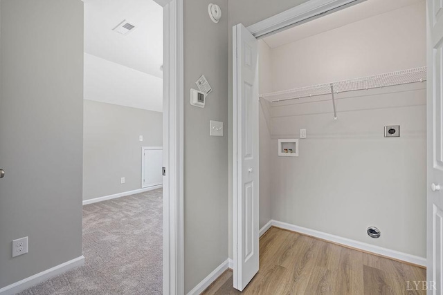419 Wadsworth St, Lynchburg, VA 24501 - washroom featuring hookup for a washing machine, hookup for an electric dryer, and wood finished floors
