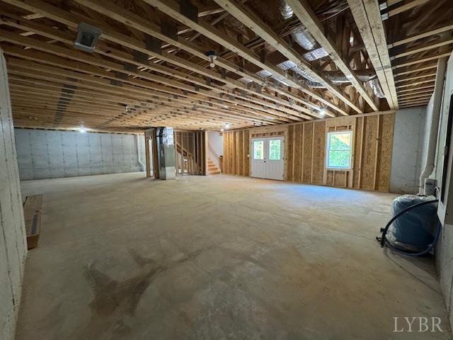 2350 Spring Grove Rd, Spout Spring, VA 24593 - basement featuring stairs