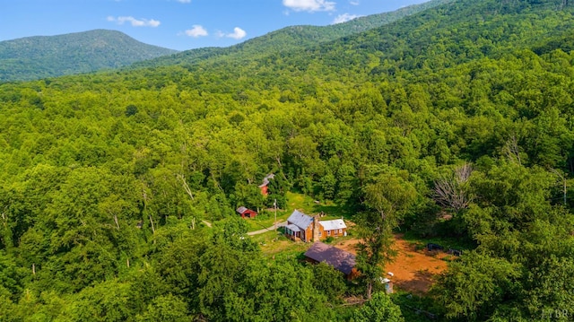 1807 Wheats Valley Rd, Bedford, VA 24532 - bird's eye view of a heavily wooded area and a mountainous background