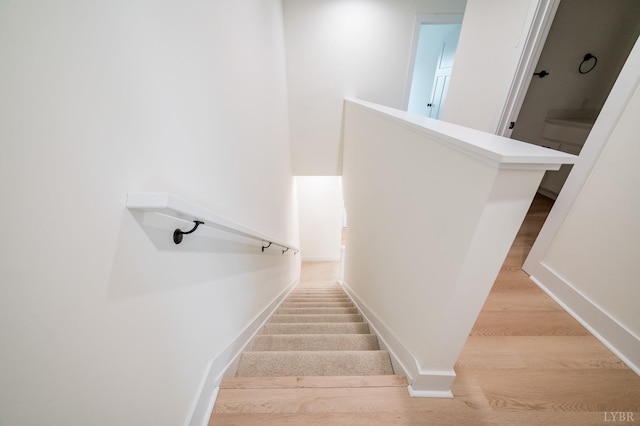 556 Leesville Rd Unit 907, Lynchburg, VA 24502 - stairway with wood finished floors and baseboards