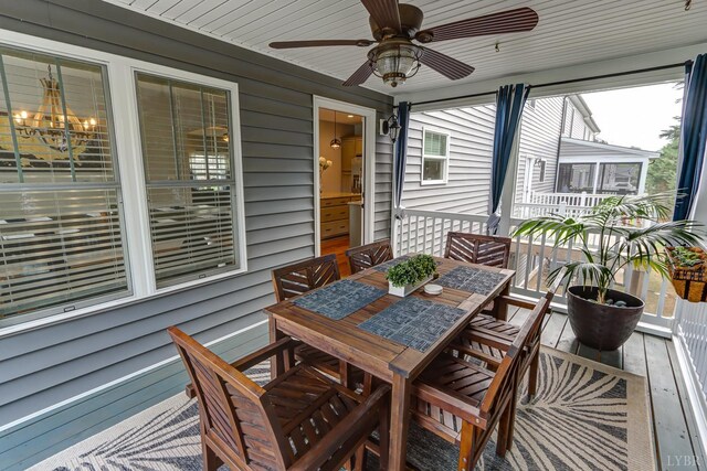 1013 Cobblestone Ln, Forest, VA 24551 - sunroom featuring plenty of natural light and a chandelier