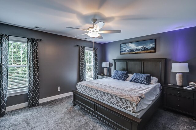 1013 Cobblestone Ln, Forest, VA 24551 - bedroom featuring carpet, baseboards, and a ceiling fan