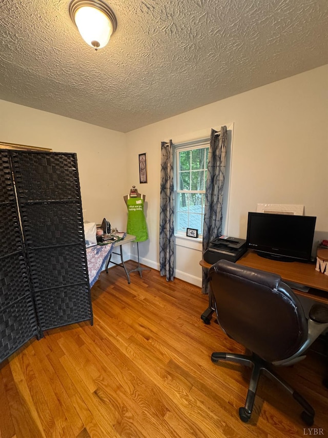 100 New Chapel Rd, Rustburg, VA 24588 - office space with wood finished floors, a textured ceiling, and baseboards