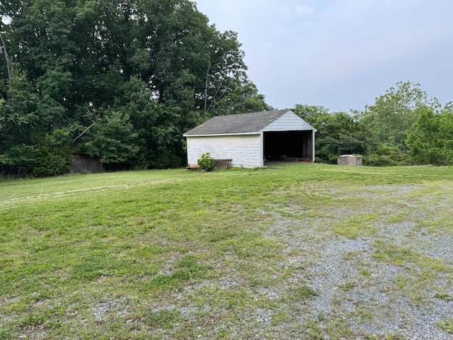 100 New Chapel Rd, Rustburg, VA 24588 - view of grassy yard with an outbuilding and an outdoor structure
