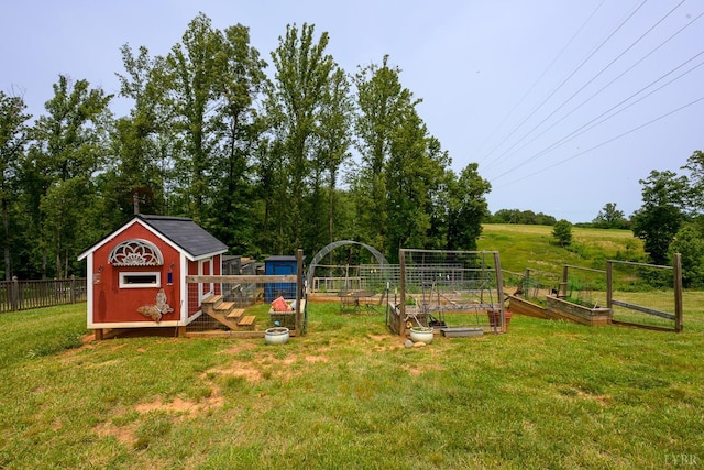 1032 Wiggington Rd, Lynchburg, VA 24502 - view of yard featuring a garden and an outbuilding