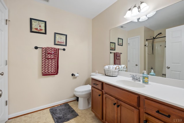 1810 Broadway St Unit 100, Lynchburg, VA 24501 - full bath with vanity, toilet, baseboards, and a shower