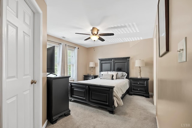 1810 Broadway St Unit 100, Lynchburg, VA 24501 - bedroom with light carpet, baseboards, and ceiling fan
