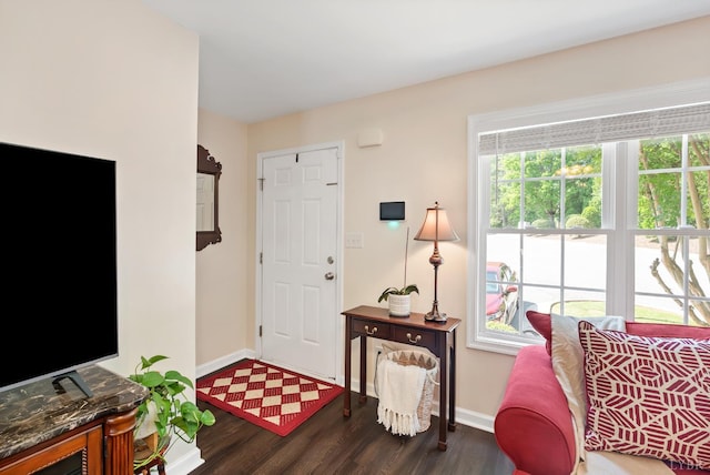 1810 Broadway St Unit 100, Lynchburg, VA 24501 - living area featuring wood finished floors, baseboards, and healthy amount of natural light