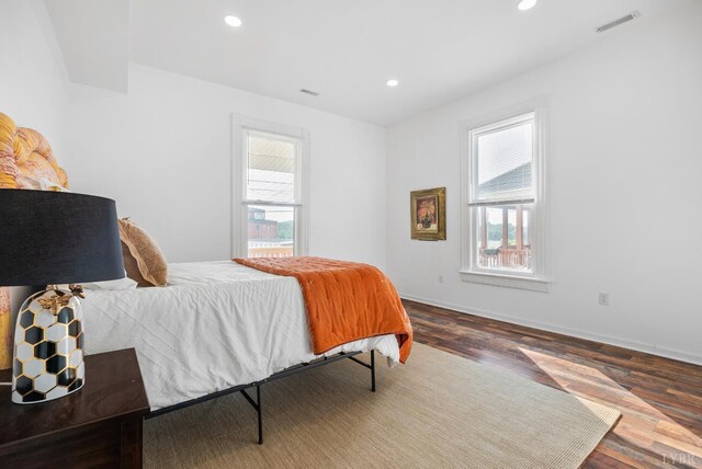 1004 Buchanan, Lynchburg, VA 24501 - bedroom featuring multiple windows, wood finished floors, recessed lighting, and baseboards