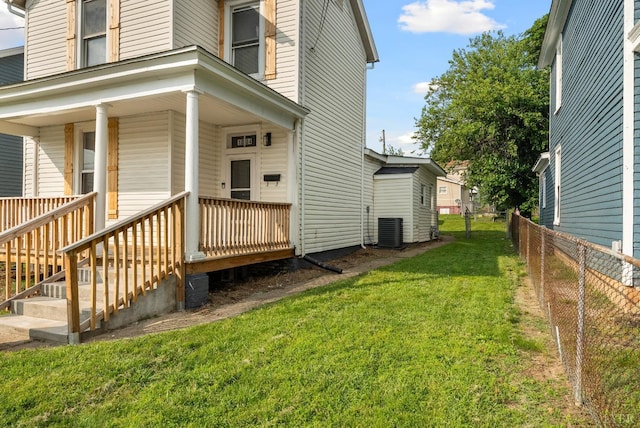 1004 Buchanan, Lynchburg, VA 24501 - property entrance featuring covered porch and central air condition unit