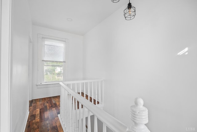 1004 Buchanan, Lynchburg, VA 24501 - corridor featuring an upstairs landing, hardwood / wood-style floors, and baseboards