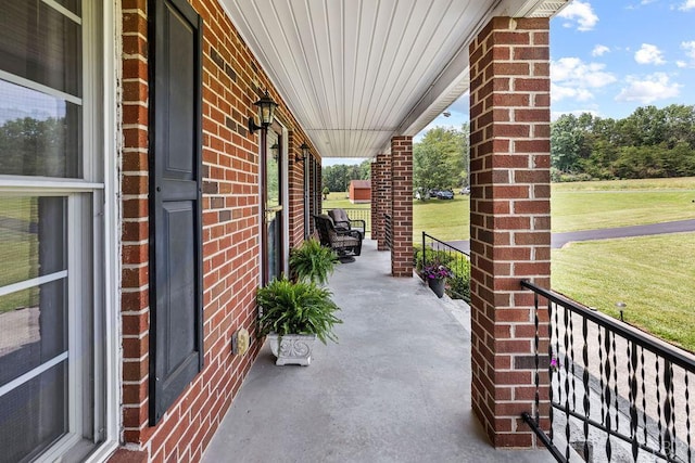 4710 Hummingbird Ln, Concord, VA 24538 - covered porch with a lawn