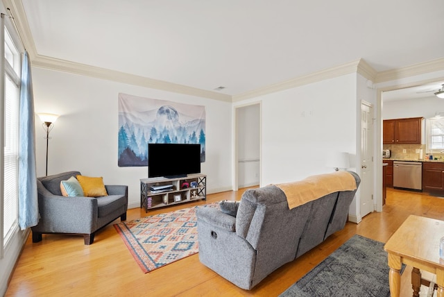 824 Wiggington Rd Unit 303, Lynchburg, VA 24502 - living area featuring light wood finished floors and ornamental molding