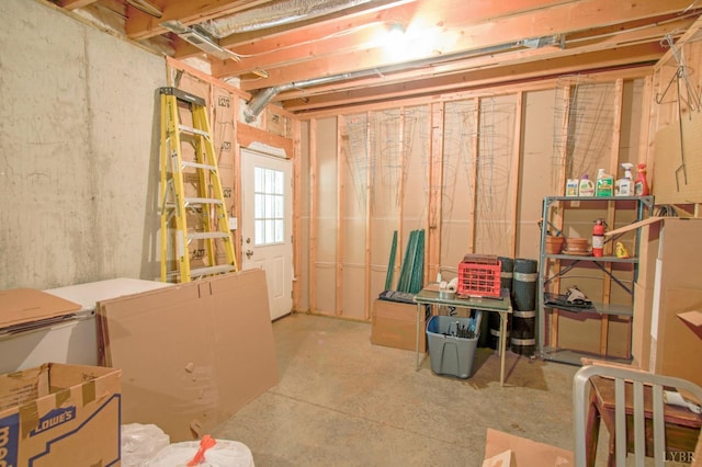 view of basement