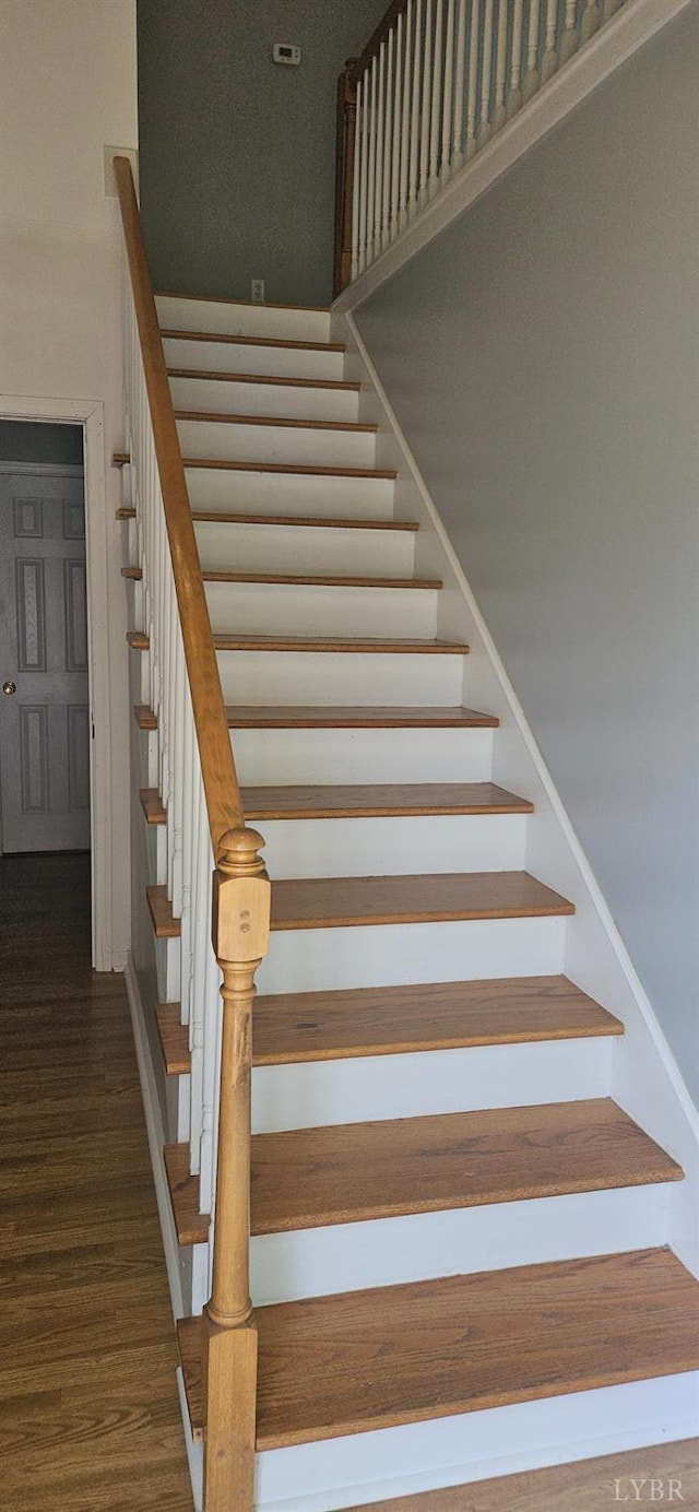 511 Bent Oak Ct, Lynchburg, VA 24502 - stairway with wood finished floors