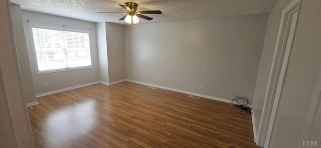 511 Bent Oak Ct, Lynchburg, VA 24502 - unfurnished room featuring ceiling fan, wood finished floors, and a textured ceiling