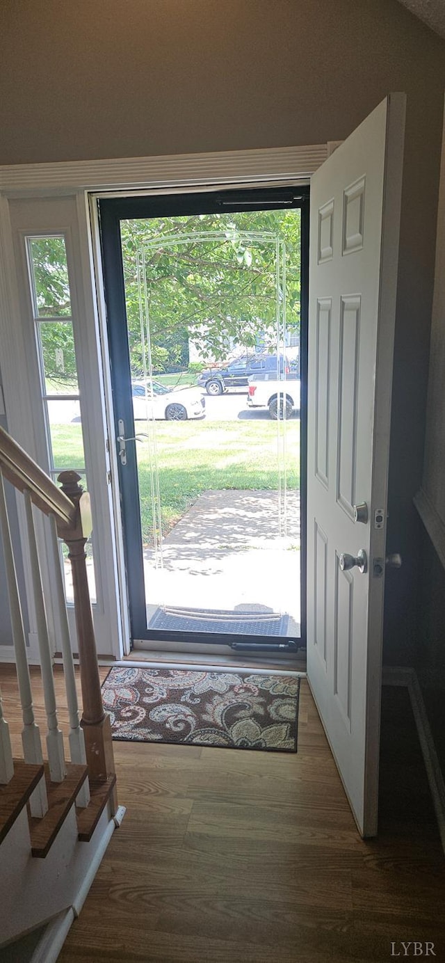 511 Bent Oak Ct, Lynchburg, VA 24502 - entryway with wood finished floors, healthy amount of natural light, and stairs