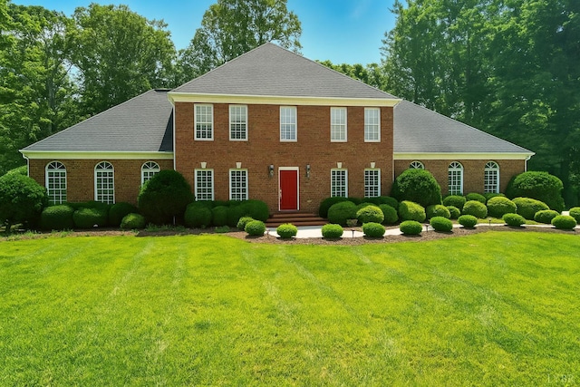 103 Waterton Dr, Lynchburg, VA 24503 - view of front of property featuring a front yard, roof with shingles, and brick siding