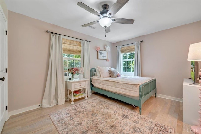 1369 Timberlake Dr, Lynchburg, VA 24502 - bedroom with light wood-type flooring and a ceiling fan
