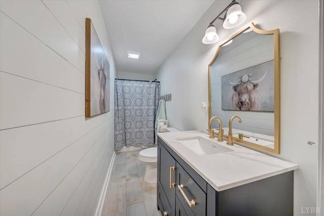 1369 Timberlake Dr, Lynchburg, VA 24502 - full bath featuring vanity, marble finish flooring, and a shower with curtain