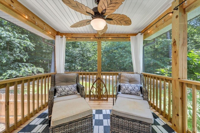 1369 Timberlake Dr, Lynchburg, VA 24502 - wooden deck with a ceiling fan