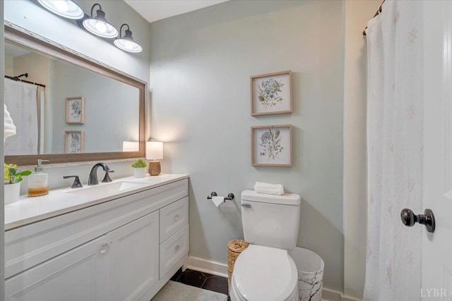 1369 Timberlake Dr, Lynchburg, VA 24502 - bathroom with vanity, tile patterned flooring, and a shower with curtain