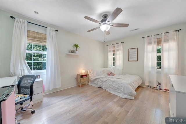1369 Timberlake Dr, Lynchburg, VA 24502 - bedroom with light wood-style floors and a ceiling fan