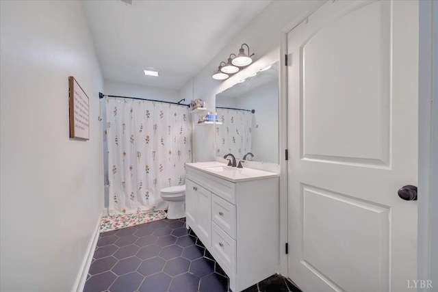 1369 Timberlake Dr, Lynchburg, VA 24502 - bathroom with vanity, a shower with curtain, and tile patterned flooring
