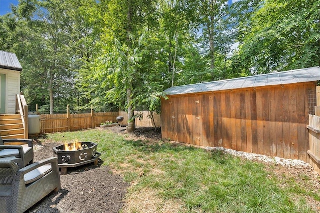 1369 Timberlake Dr, Lynchburg, VA 24502 - view of yard with an outdoor fire pit