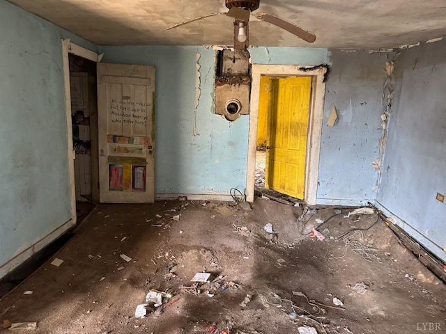 5698 Rockfish River Rd, Schuyler, VA 22969 - empty room with a ceiling fan