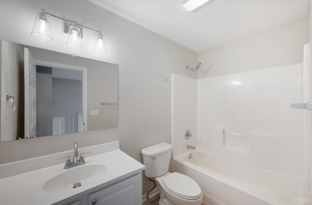 100 Creston Oaks Ct, Forest, VA 24551 - bathroom with toilet, vanity, and tub / shower combination