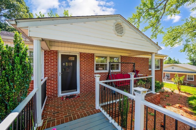 206 Huffmond St, Gretna, VA 24557 - view of front of house featuring brick siding