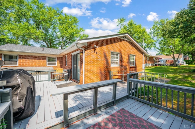 206 Huffmond St, Gretna, VA 24557 - deck with a lawn and outdoor dining area