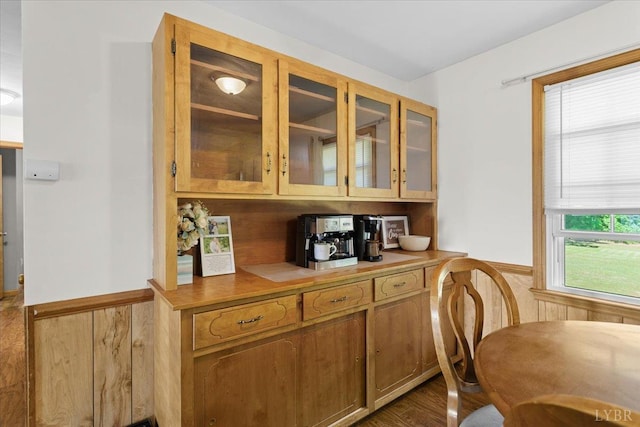 10567 Leesville Rd, Lynch Station, VA 24571 - bar with wainscoting and dark wood finished floors