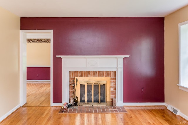 2207 Indian Hill Rd, Lynchburg, VA 24503 - detailed view of wood finished floors and a brick fireplace