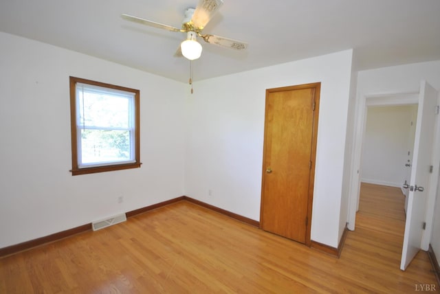 112 Half Moon Ln, Rustburg, VA 24588 - unfurnished room featuring light wood-style flooring and ceiling fan
