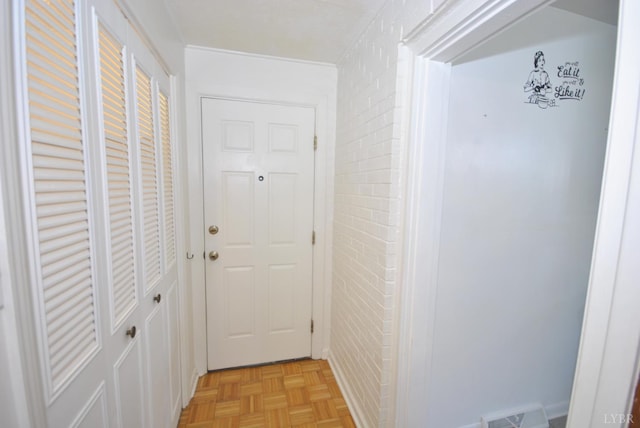 112 Half Moon Ln, Rustburg, VA 24588 - hall with brick wall