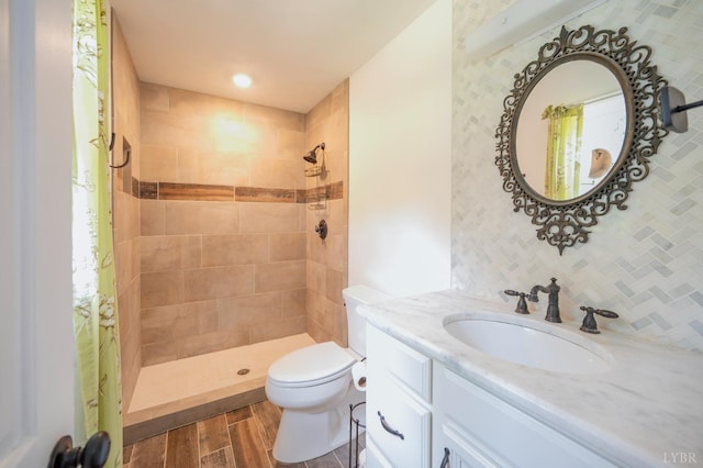 136 Timber Ridge Dr, Forest, VA 24551 - full bath with wood finished floors, a tile shower, and vanity