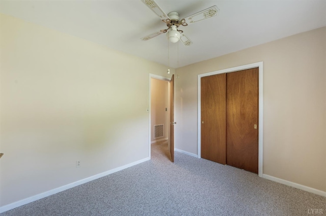 200 Middleboro Pl, Lynchburg, VA 24502 - unfurnished bedroom with carpet floors, a closet, and a ceiling fan