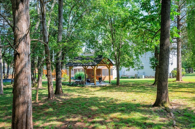 1168 Macon Loop, Lynchburg, VA 24503 - view of green lawn featuring a gazebo and a patio