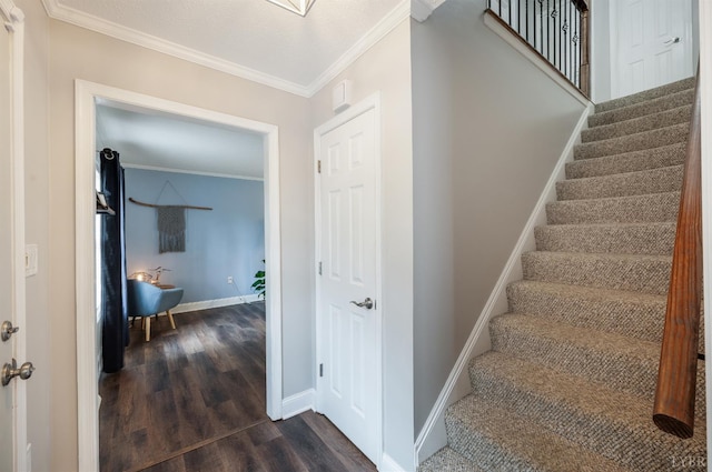 1168 Macon Loop, Lynchburg, VA 24503 - staircase featuring wood finished floors and ornamental molding